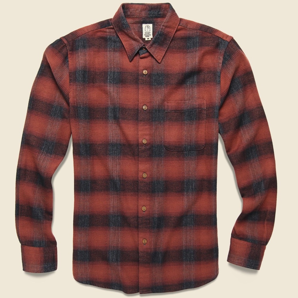 Kato Vintage Plaid Double Gauze Shirt - Red Check
